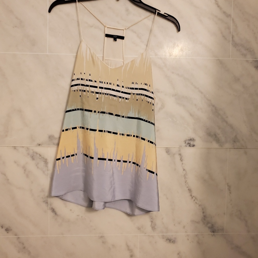 TIBI SILK TANK SIZE 6 WATERCOLOR
